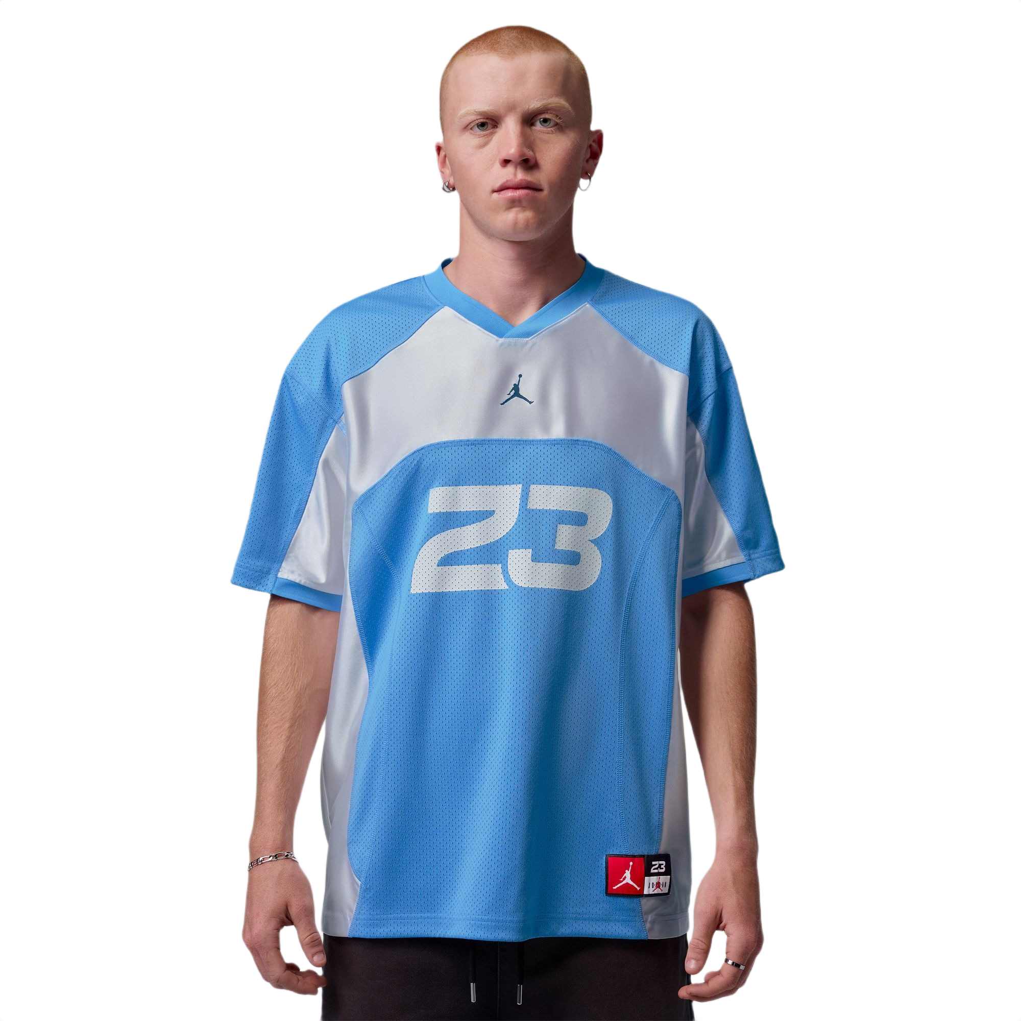Jordan Men's Flight Short-Sleeve Jersey - Lt Blue - LT BLUE